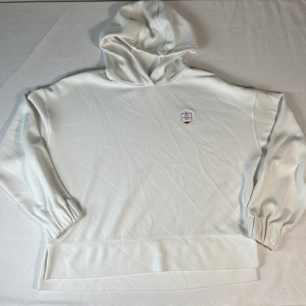 Peter Millar Hoodie Womens Large White Excellent Golf Houston Open Logo